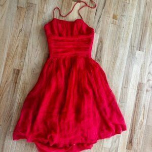 Vintage Red Mini Dress - Halter Tie Top